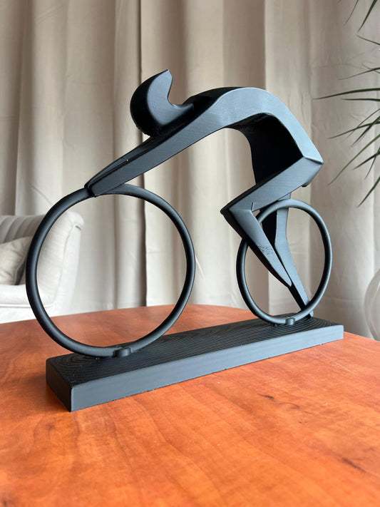 Cyclist Statue 40CM – Modern Sports Decor – Dynamic Racing Figurine – Perfect Gift for Cycling Enthusiasts & Athletes