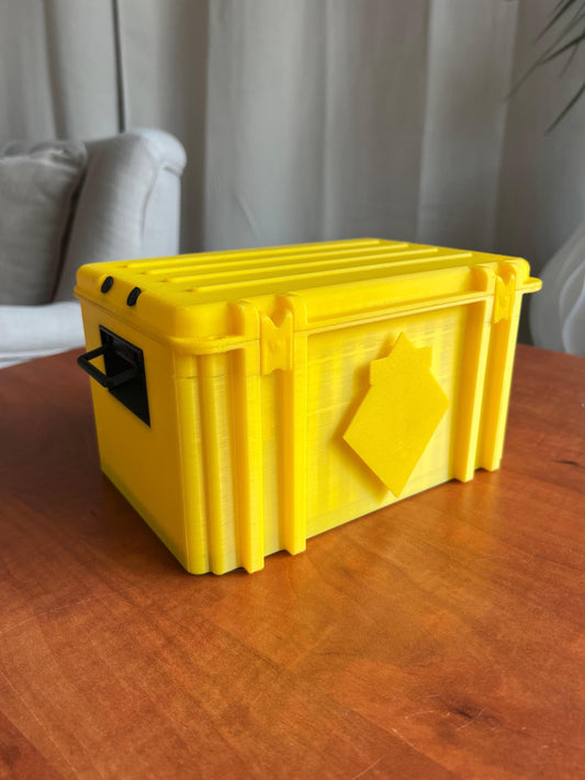 Game Loot Chest Life-Size | 3D-Printed strike Storage Treasure Crate for Gamers | Cosplay | and Decor | Epic Battle Royale Loot Box!