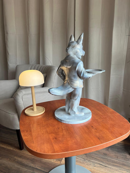 German Shepherd Butler Statue | Stylish Indoor & Outdoor Decor | Elegant Figure with Serving Tray | Perfect Gift or Decoration