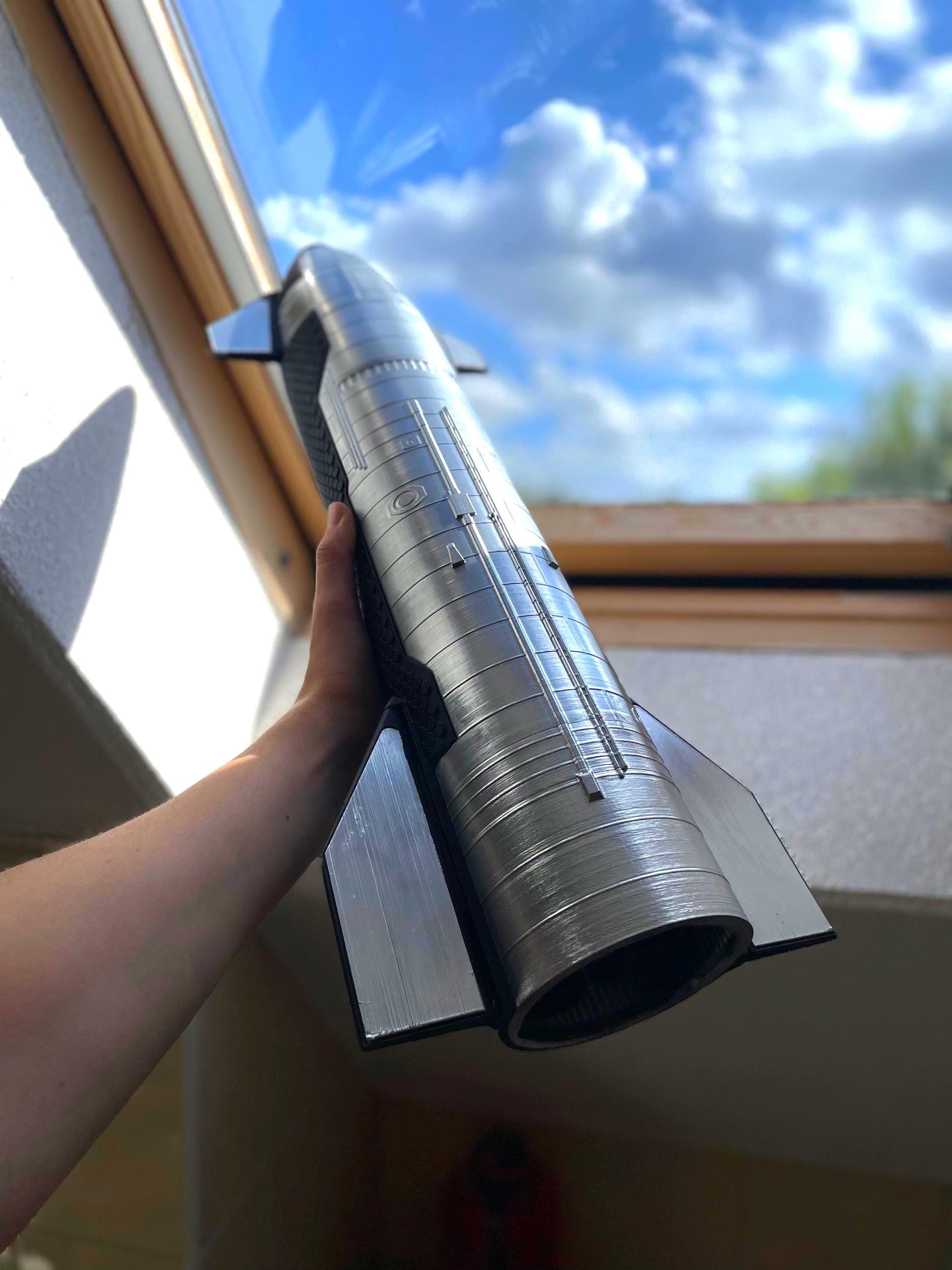 Starship Rocket Booster Space Model 150cm | Iconic Spacecraft Replica | Display Piece for Collectors and Space Enthusiasts | Wall Decor