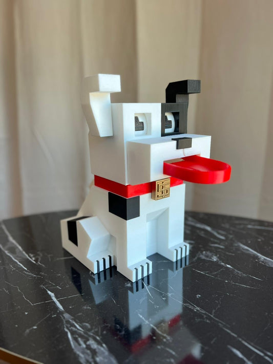 Piggy Bank Pixel Dog | 3D Printed | Modern Cartoon Decor | Fun Gift Idea | Kids Room Accent