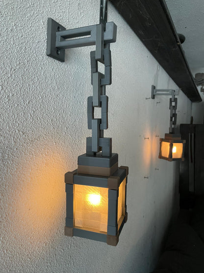 Hanging Lantern LED Night Light Lamp - Set of 2! - Gamer Room Decor, Gaming Gift for Kids & Fans