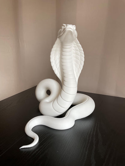 Cobra Snake Sculpture - 3D Printed Minimalist Modern Decor Figurine