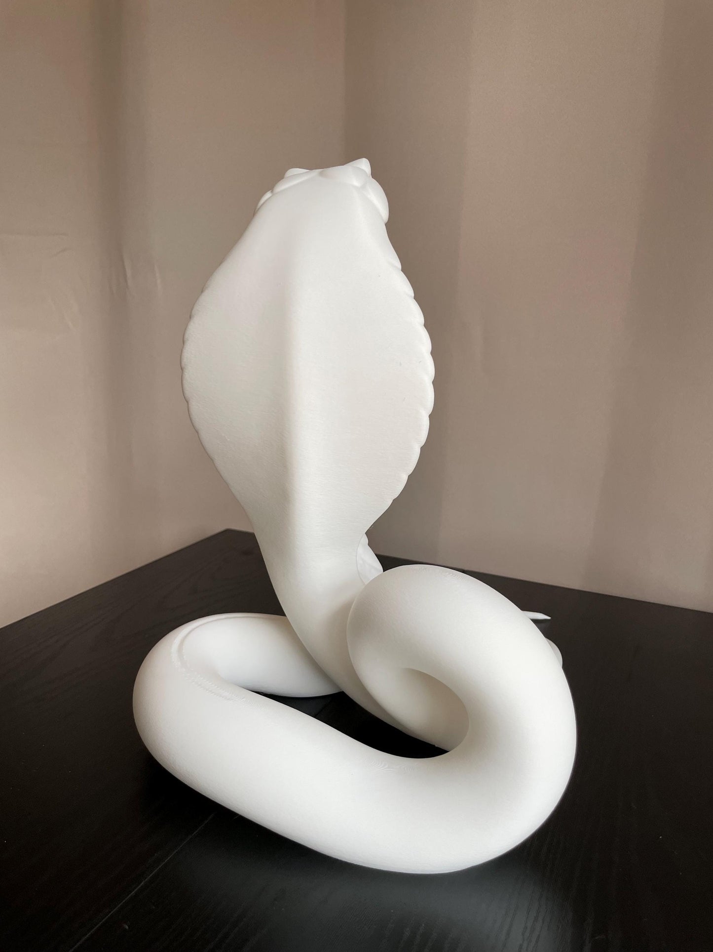 Cobra Snake Sculpture - 3D Printed Minimalist Modern Decor Figurine