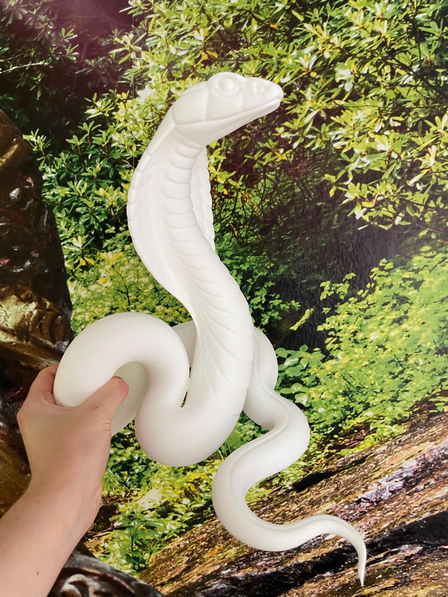 Cobra Snake Sculpture - 3D Printed Minimalist Modern Decor Figurine