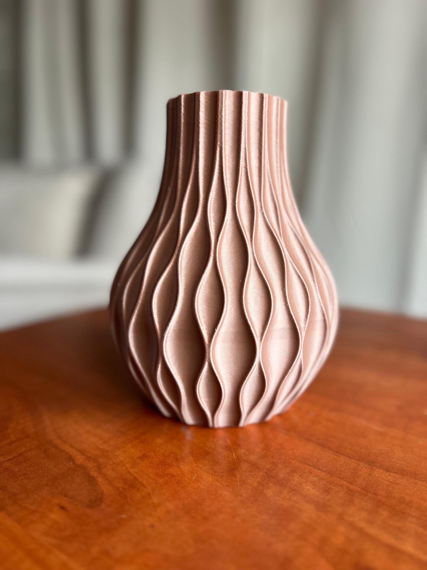 Modern Vase Decor | White Textured Minimalist Vase for Real Plants & Dried Flowers | Boho Centerpiece and Housewarming Gift