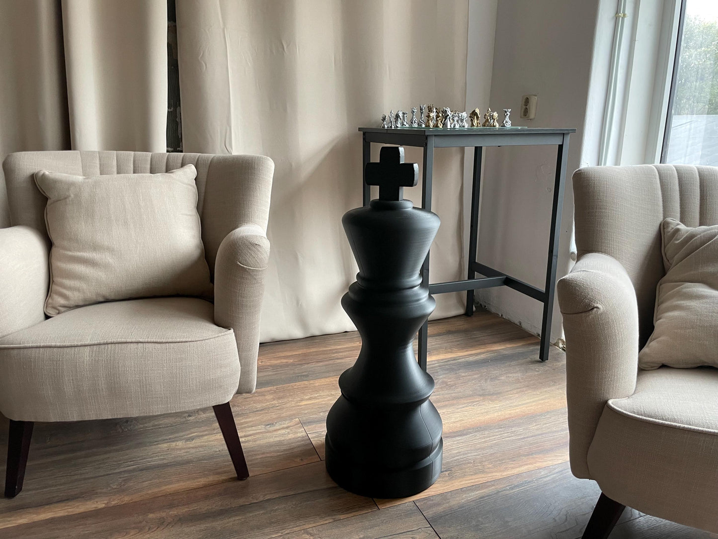 Chess King Piece 80cm for Storage | Unique Chess Set Organizer | Decorative XXL Chess King piece Collectible for Home Decor & Gifts