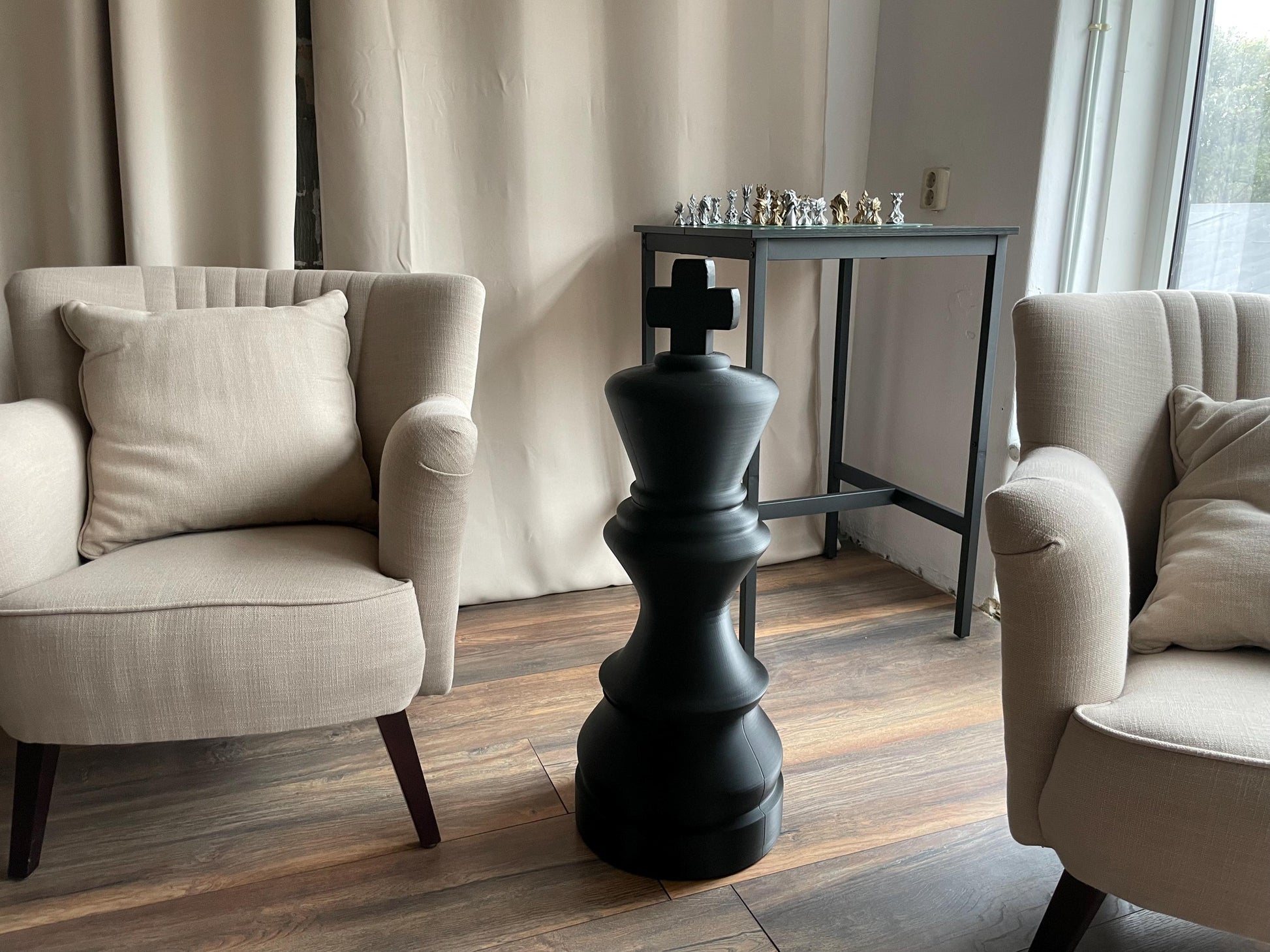 Chess King Piece 80cm for Storage | Unique Chess Set Organizer | Decorative XXL Chess King piece Collectible for Home Decor & Gifts