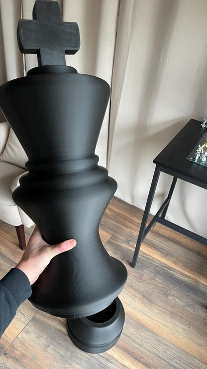 Chess King Piece 80cm for Storage | Unique Chess Set Organizer | Decorative XXL Chess King piece Collectible for Home Decor & Gifts