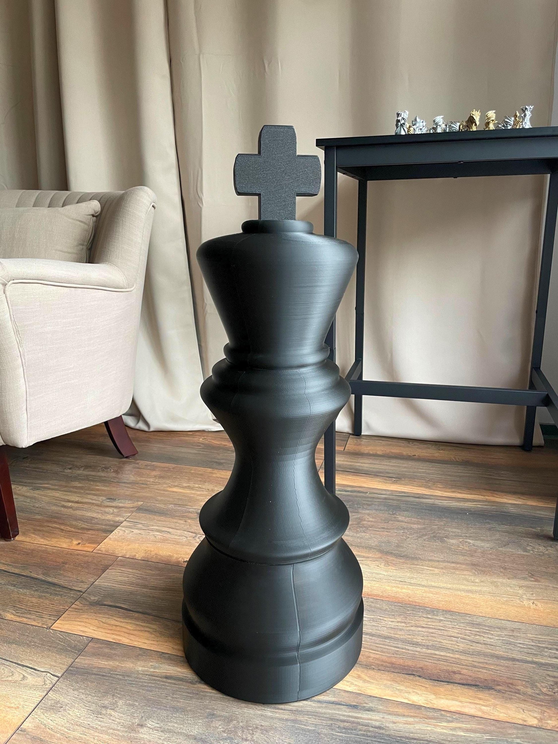 Chess King Piece 80cm for Storage | Unique Chess Set Organizer | Decorative XXL Chess King piece Collectible for Home Decor & Gifts