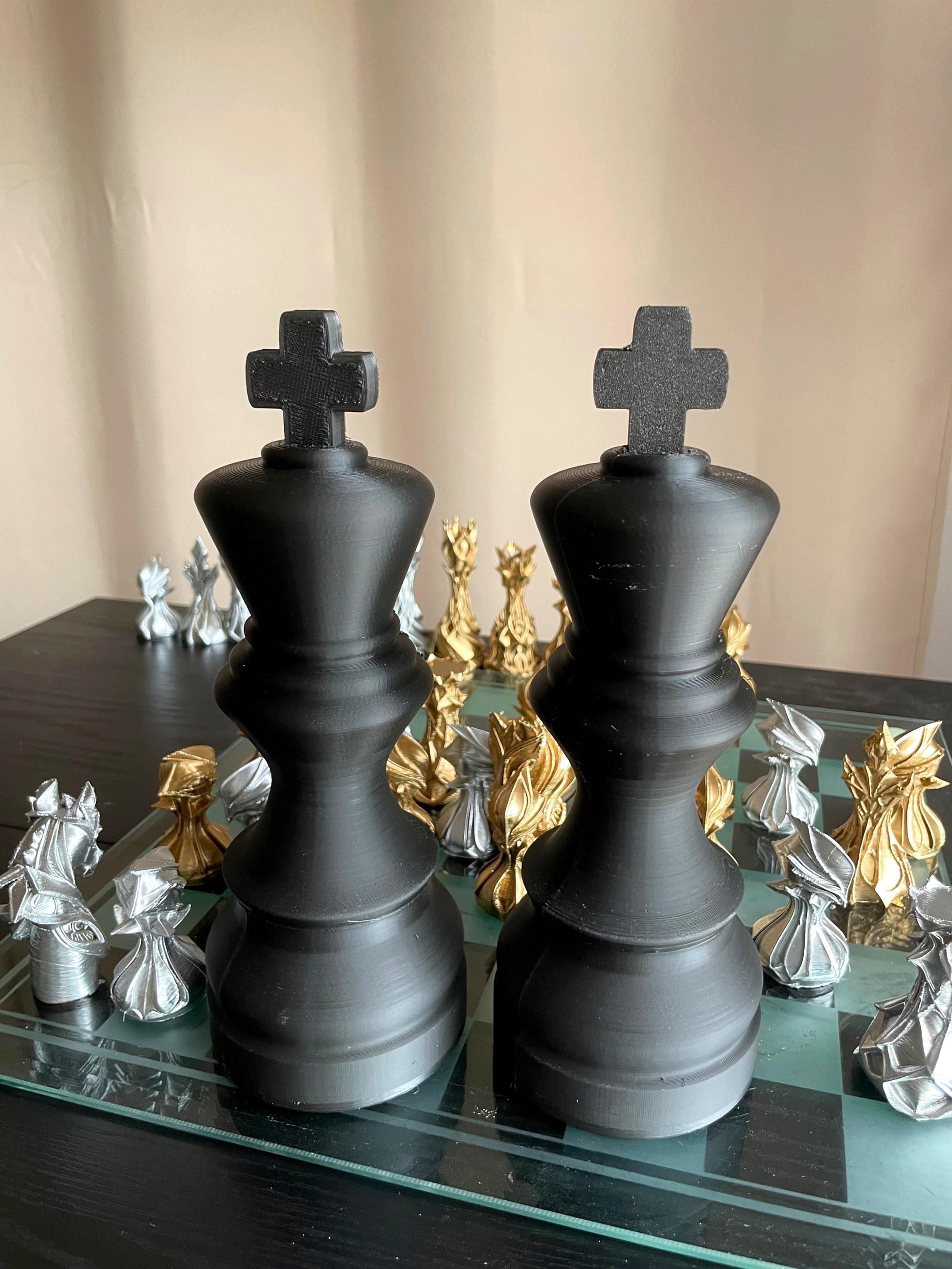 Chess King Piece 80cm for Storage | Unique Chess Set Organizer | Decorative XXL Chess King piece Collectible for Home Decor & Gifts