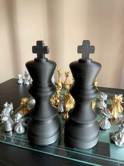 Chess King Piece 80cm for Storage | Unique Chess Set Organizer | Decorative XXL Chess King piece Collectible for Home Decor & Gifts