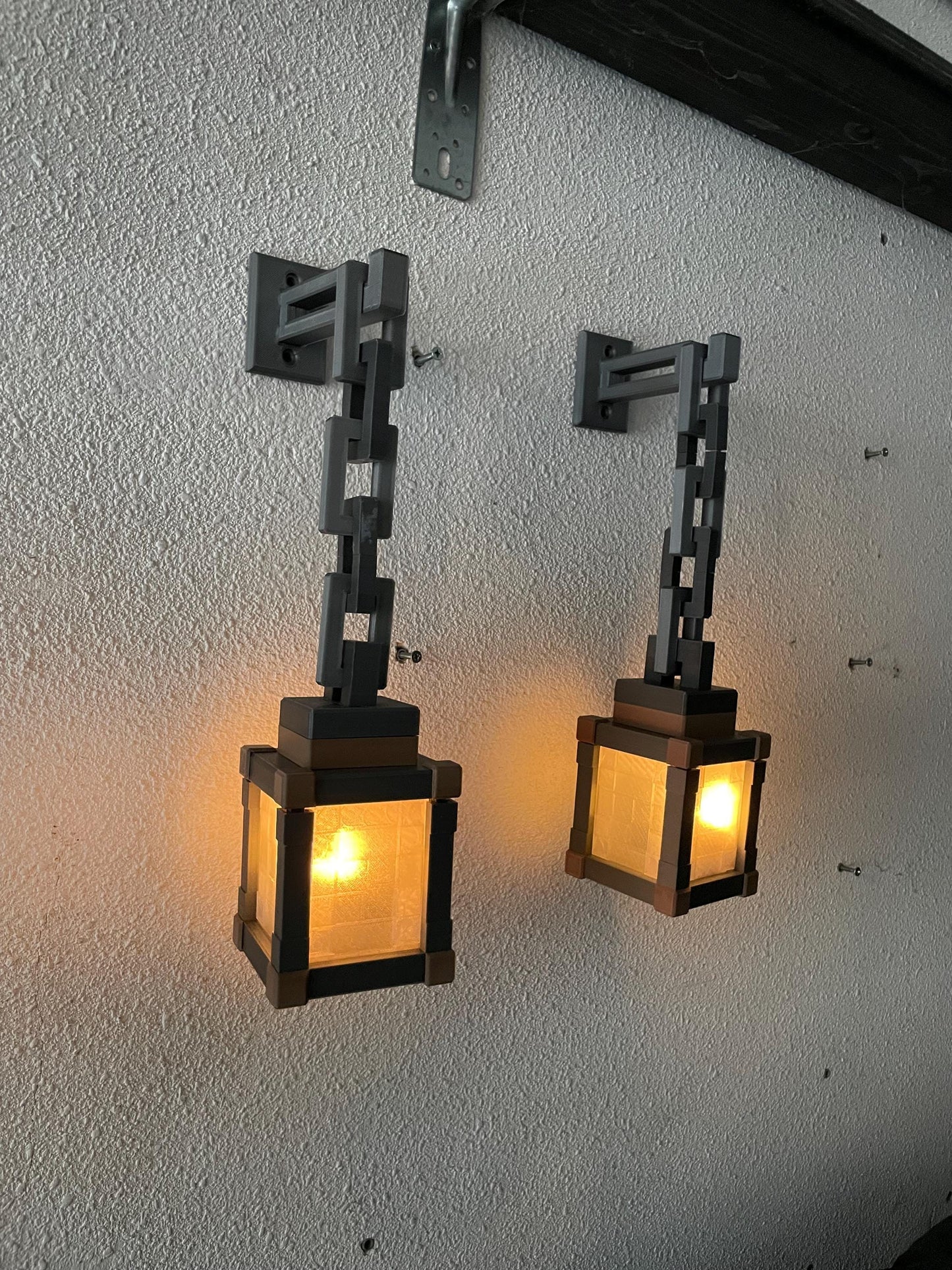 Hanging Lantern LED Night Light Lamp - Set of 2! - Gamer Room Decor, Gaming Gift for Kids & Fans