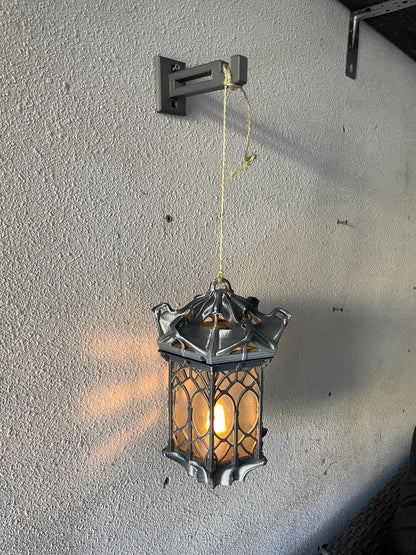 Hanging Lantern LED Night Light Gothic Lamp | Set of 2 | Vintage Gamer Room Decor | Gaming Gift for Kids & Fans