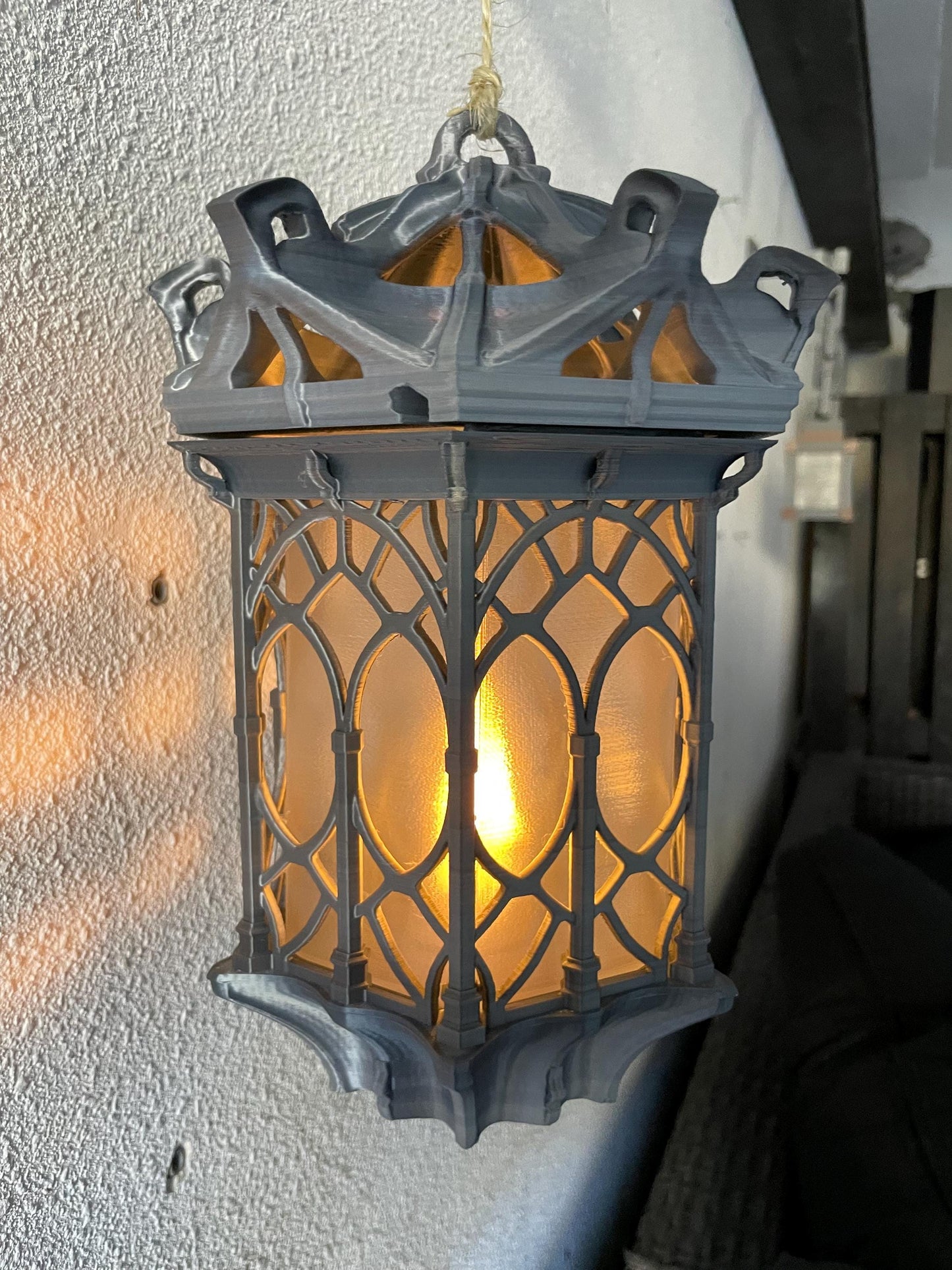Hanging Lantern LED Night Light Gothic Lamp | Set of 2 | Vintage Gamer Room Decor | Gaming Gift for Kids & Fans