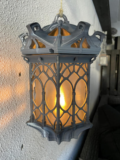 Hanging Lantern LED Night Light Gothic Lamp | Set of 2 | Vintage Gamer Room Decor | Gaming Gift for Kids & Fans