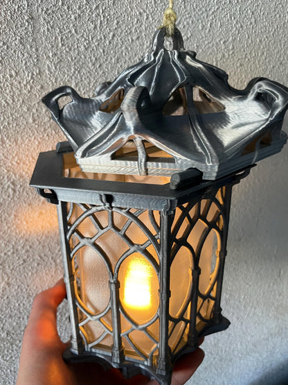 Hanging Lantern LED Night Light Gothic Lamp | Set of 2 | Vintage Gamer Room Decor | Gaming Gift for Kids & Fans