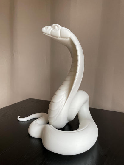 Cobra Snake Sculpture - 3D Printed Minimalist Modern Decor Figurine