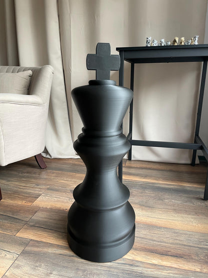 Chess King Piece 80cm for Storage | Unique Chess Set Organizer | Decorative XXL Chess King piece Collectible for Home Decor & Gifts