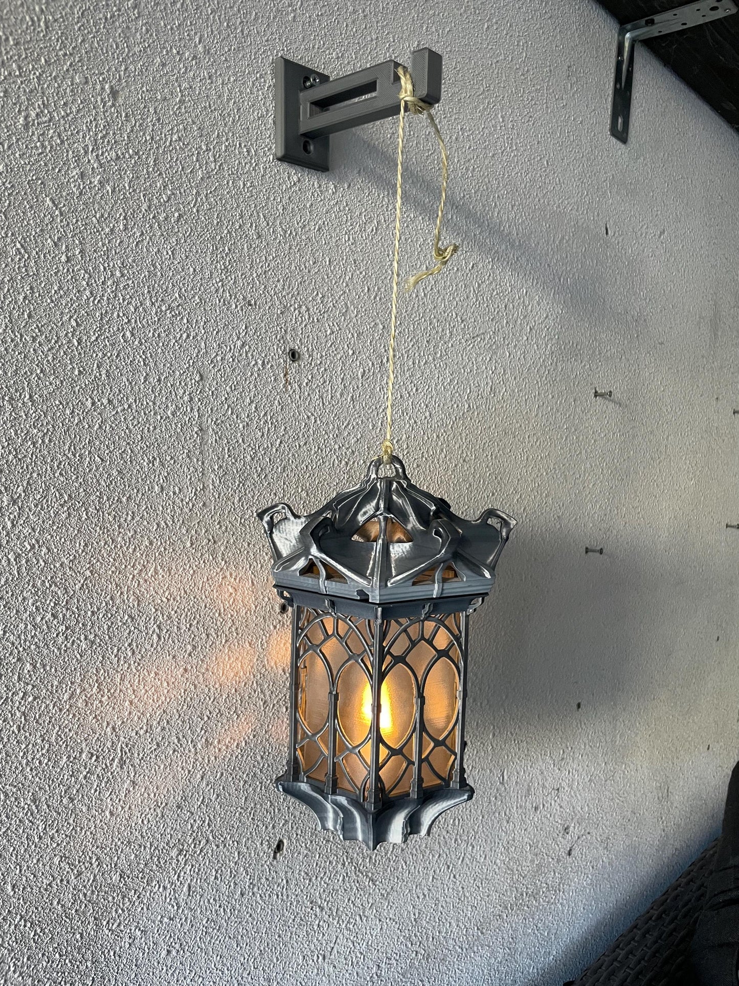 Hanging Lantern LED Night Light Gothic Lamp | Set of 2 | Vintage Gamer Room Decor | Gaming Gift for Kids & Fans