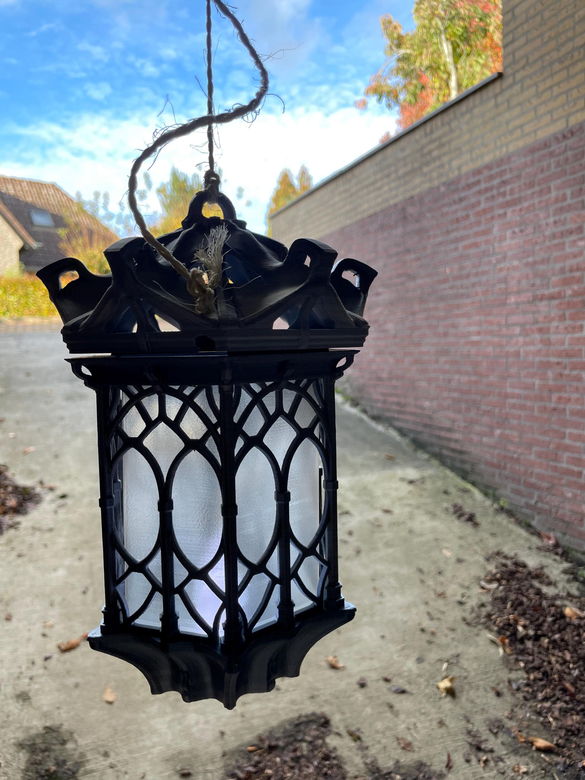 Hanging Lantern LED Night Light Gothic Lamp | Set of 2 | Vintage Gamer Room Decor | Gaming Gift for Kids & Fans