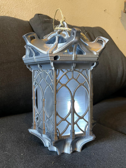 Hanging Lantern LED Night Light Gothic Lamp | Set of 2 | Vintage Gamer Room Decor | Gaming Gift for Kids & Fans