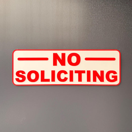No soliciting sign for front door, door sign, unwanted guests