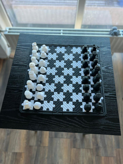 Chess Set | Chess Board | Handmade Chess | Travel Chess | Unique Chess Set | Chess Pieces | Chess