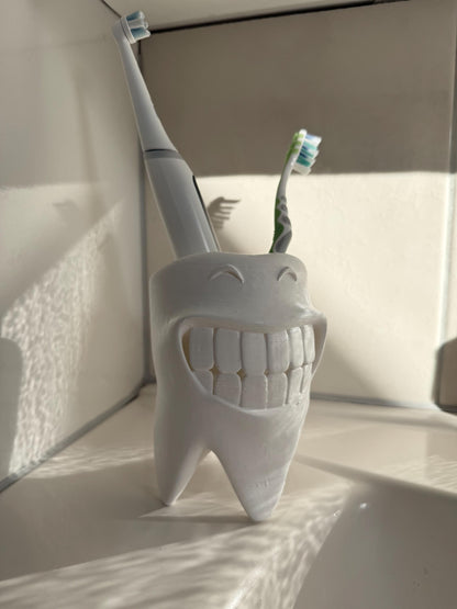 Toothbrush Holder Bathroom Organizer | Smiling Teeth Stand | Funny Bathroom Decor | Electric Manual Toothbrush Storage | Gift Dentist