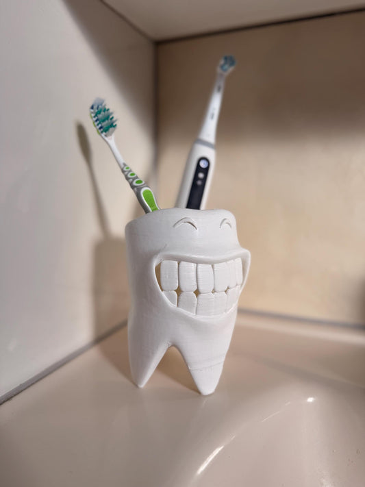 Toothbrush Holder Bathroom Organizer | Smiling Teeth Stand | Funny Bathroom Decor | Electric Manual Toothbrush Storage | Gift Dentist