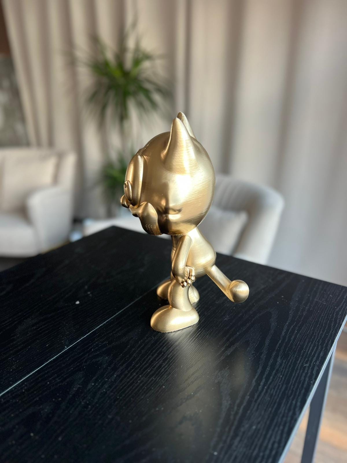 Felix the Cat Old School Figuur | Vintage Cartoon | Retro Collectible | Gold Edition