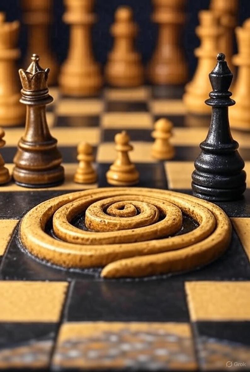 Spiral Chess Set | Chess Set | Unique Handcrafted Origami | Gold and Silver Foil Pieces | Chess Gift | Modern Decor | Chessboard