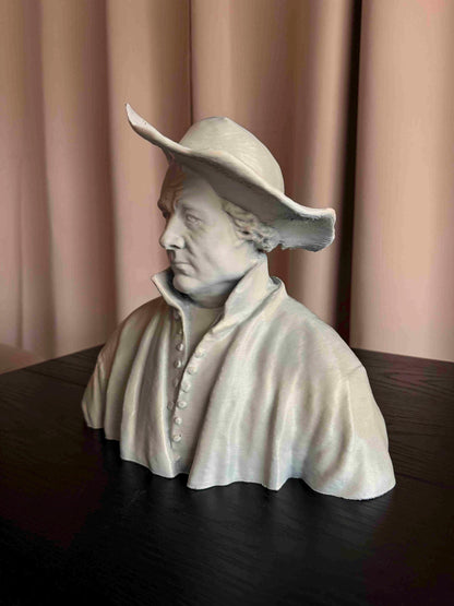 Rembrandt Bust Sculpture Dutch Golden Age Artist Statue Home Decor Vintage Academic Art Historical Figure