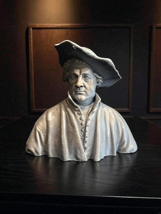 Rembrandt Bust Sculpture Dutch Golden Age Artist Statue Home Decor Vintage Academic Art Historical Figure