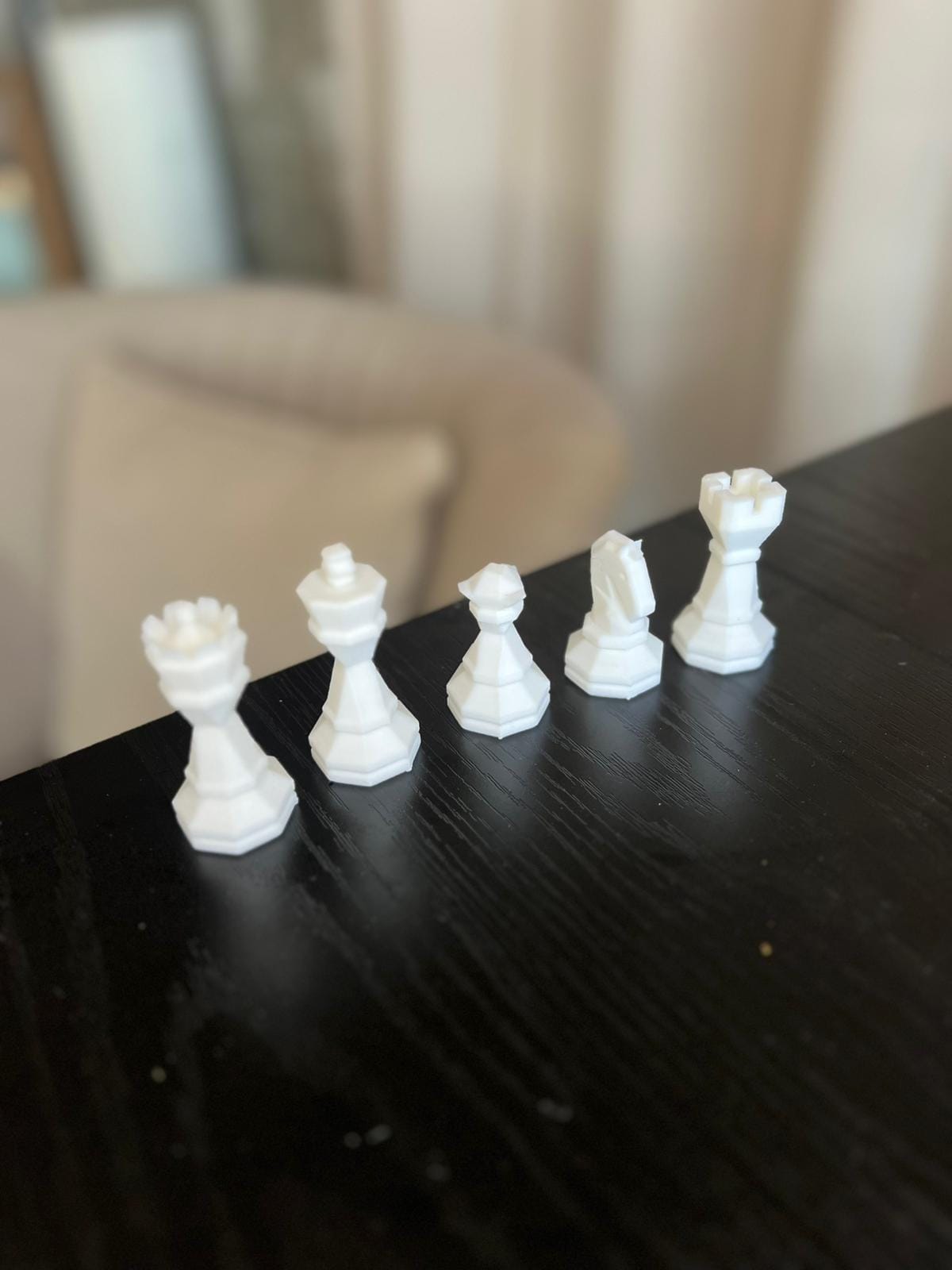 Geometric Chess Set | Chess Set | Unique Handcrafted Origami | Black and White Foil Pieces | Chess Gift | Modern Decor | Chessboard