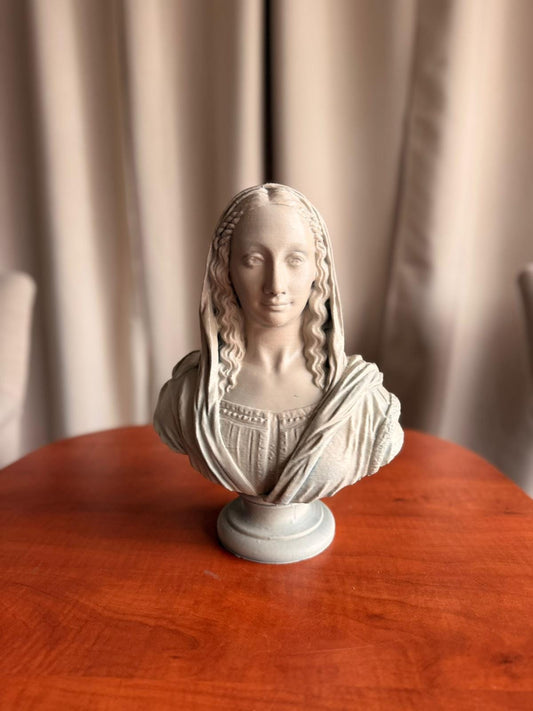 Mona Lisa Bust Statue, Leonardo da Vinci Sculpture, Renaissance Art Decor, Classical Woman Figurine, Home Office