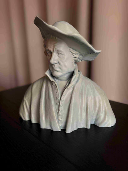 Rembrandt Bust Sculpture Dutch Golden Age Artist Statue Home Decor Vintage Academic Art Historical Figure