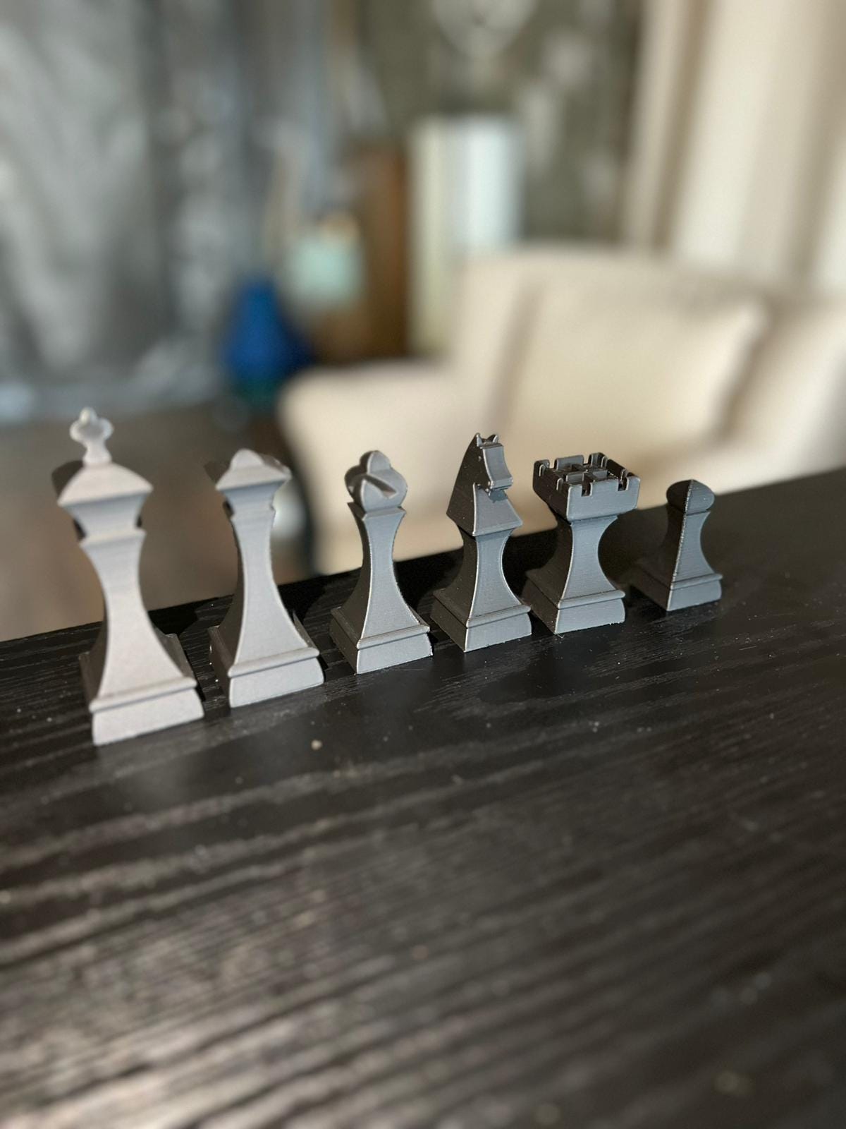 Square Chess Set | Geometric Designer Chess Pieces | Modern Architectural Design | Luxury Chess Gift | Contemporary Home Decor