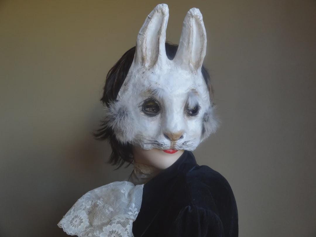 Therian Mask Mystical Moon Bunny | TherianMask | BunnyTherian | |Therian | Quadrobics | FurryArt | MaskMaking |
