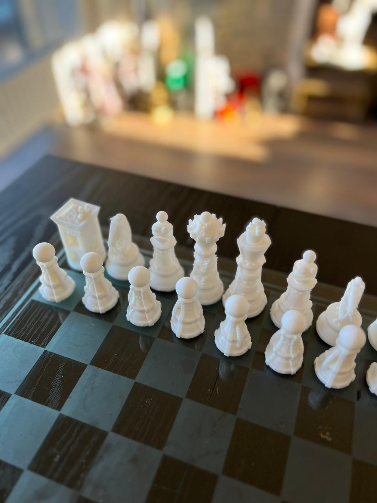 SteamPunk Chess Set | SteamPunk Designer Chess Pieces | Modern Architectural Design | Luxury Chess Gift | Contemporary Home Decor