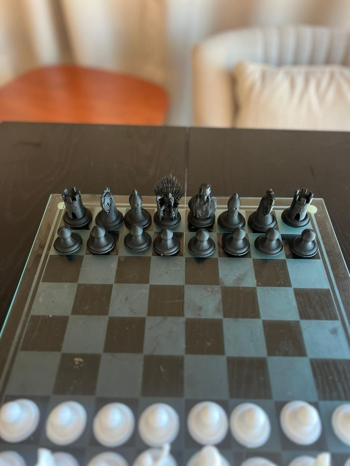 Primordial Chess Set | Primordial Designer Chess Pieces | Modern Architectural Design | Luxury Chess Gift | Contemporary Home Decor