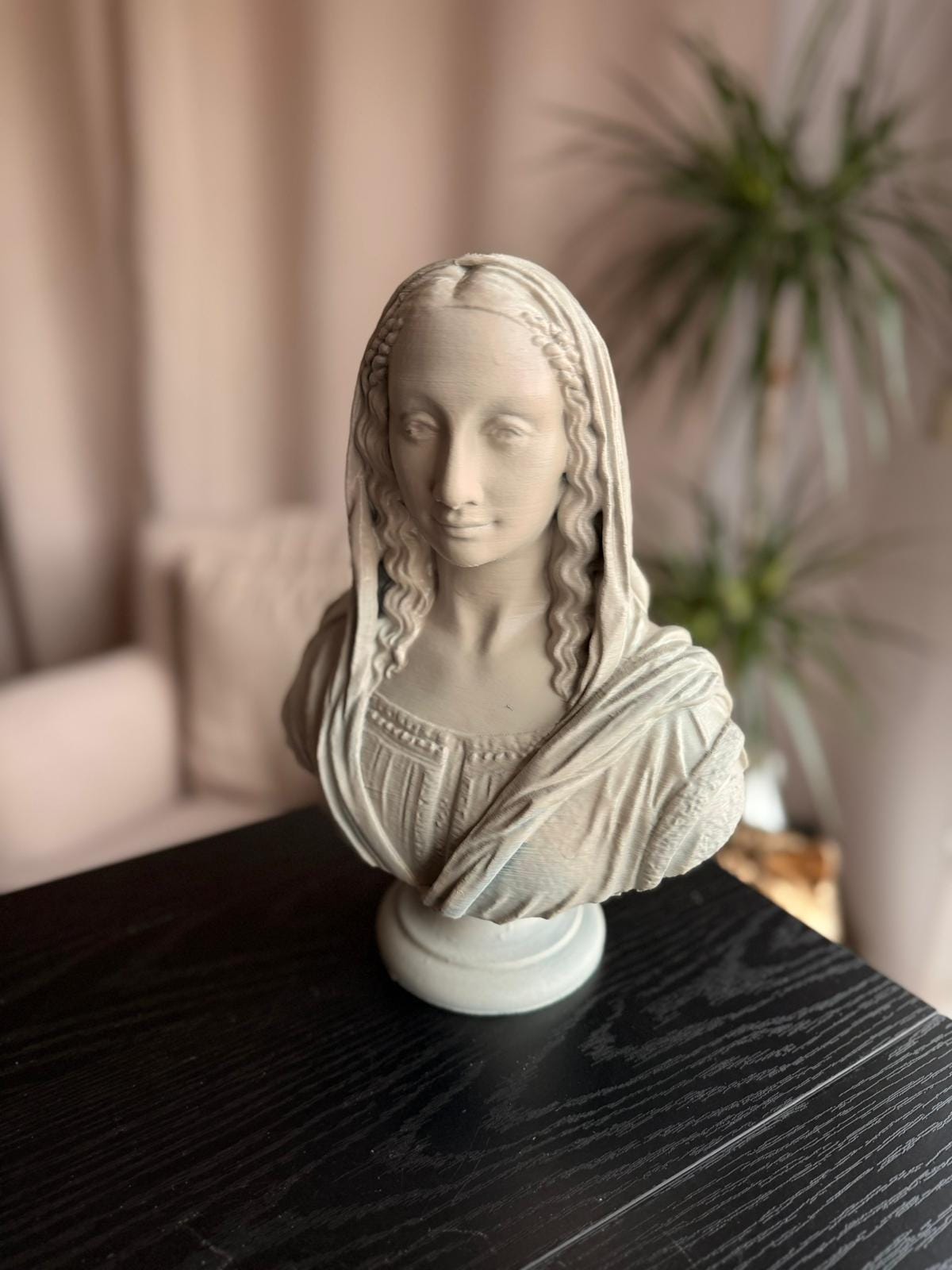 Mona Lisa Bust Statue, Leonardo da Vinci Sculpture, Renaissance Art Decor, Classical Woman Figurine, Home Office