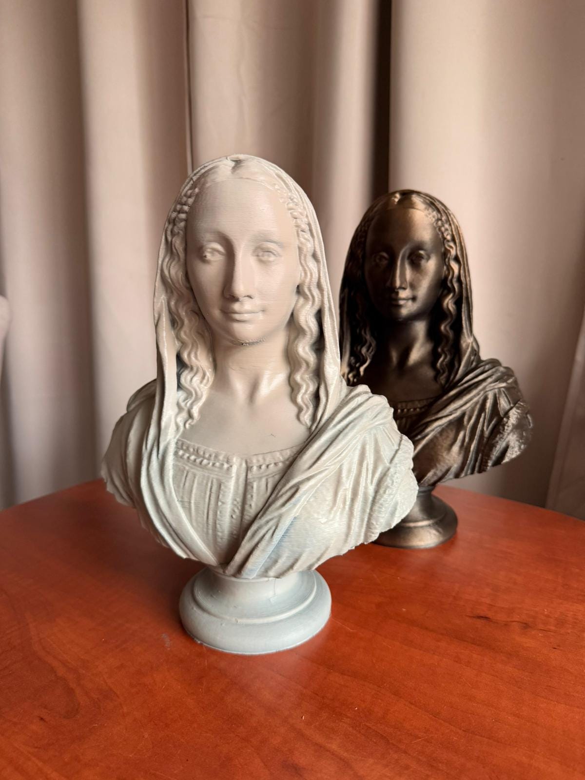 Mona Lisa Bust Statue, Leonardo da Vinci Sculpture, Renaissance Art Decor, Classical Woman Figurine, Home Office