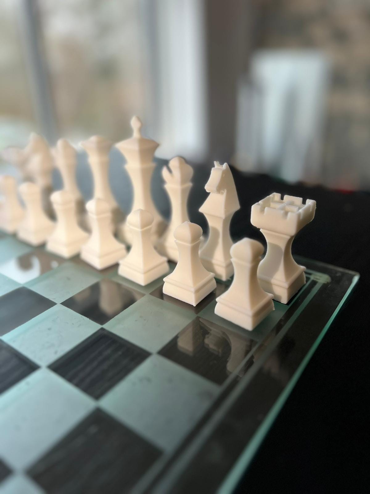 Square Chess Set | Geometric Designer Chess Pieces | Modern Architectural Design | Luxury Chess Gift | Contemporary Home Decor