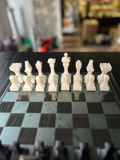 Square Chess Set | Geometric Designer Chess Pieces | Modern Architectural Design | Luxury Chess Gift | Contemporary Home Decor