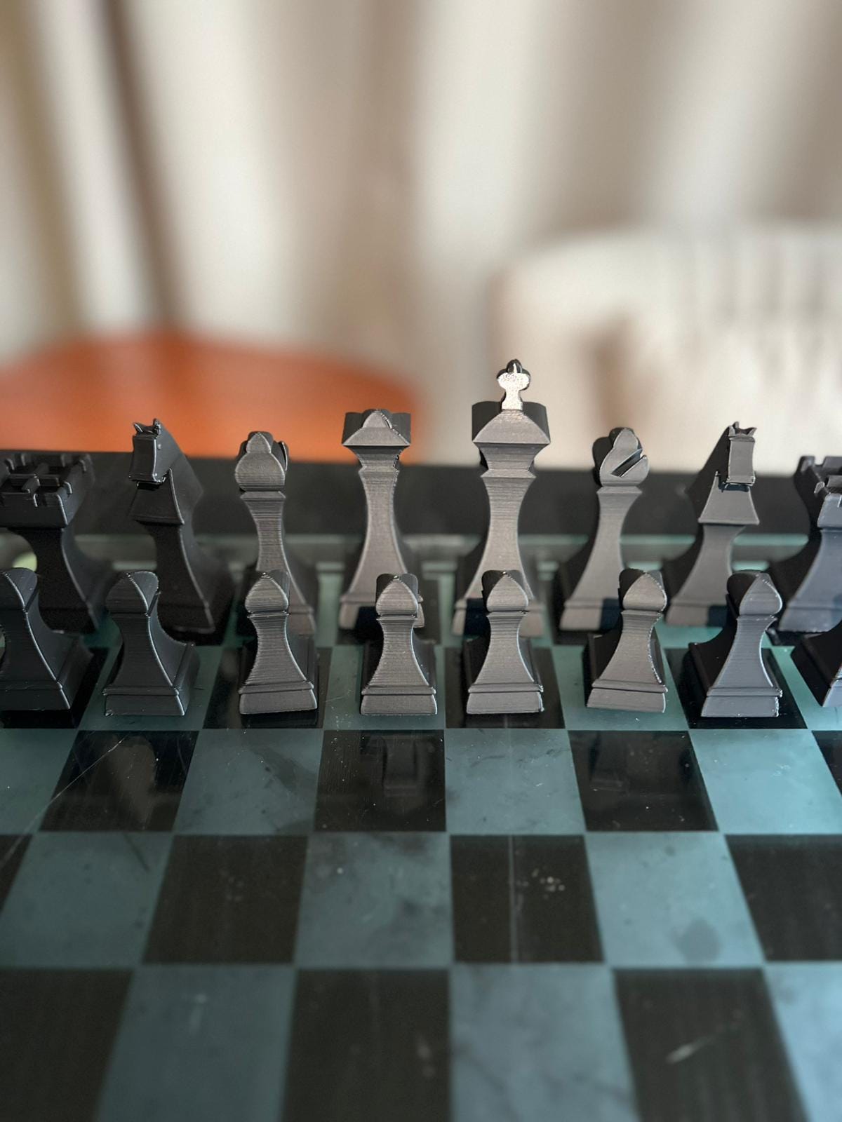 Square Chess Set | Geometric Designer Chess Pieces | Modern Architectural Design | Luxury Chess Gift | Contemporary Home Decor