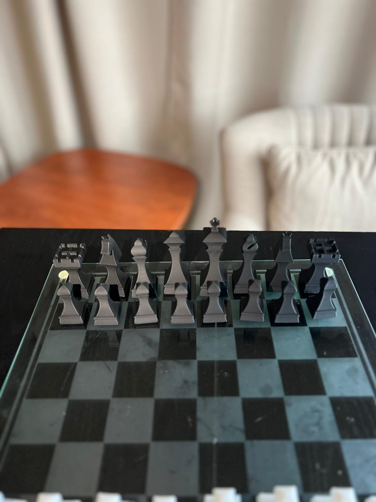 Square Chess Set | Geometric Designer Chess Pieces | Modern Architectural Design | Luxury Chess Gift | Contemporary Home Decor