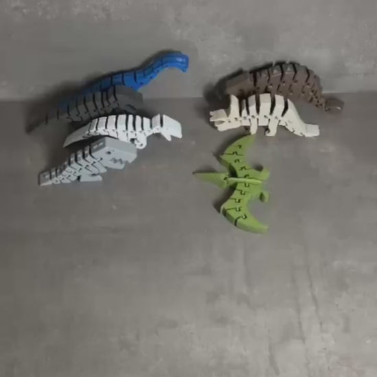 Montessori Dinosaur Toy Set | Stackable Animal Puzzle | Educational Fun for Kids