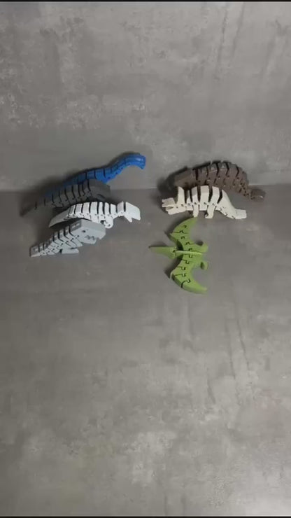 Montessori Dinosaur Toy Set | Stackable Animal Puzzle | Educational Fun for Kids