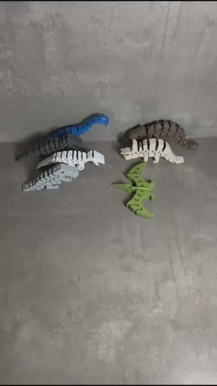 Montessori Dinosaur Toy Set | Stackable Animal Puzzle | Educational Fun for Kids